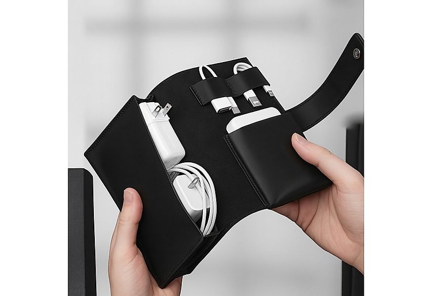 Renna Leather Taschenorganizer Leder Kabel Organizer – Premium Reise-Organi günstig online kaufen