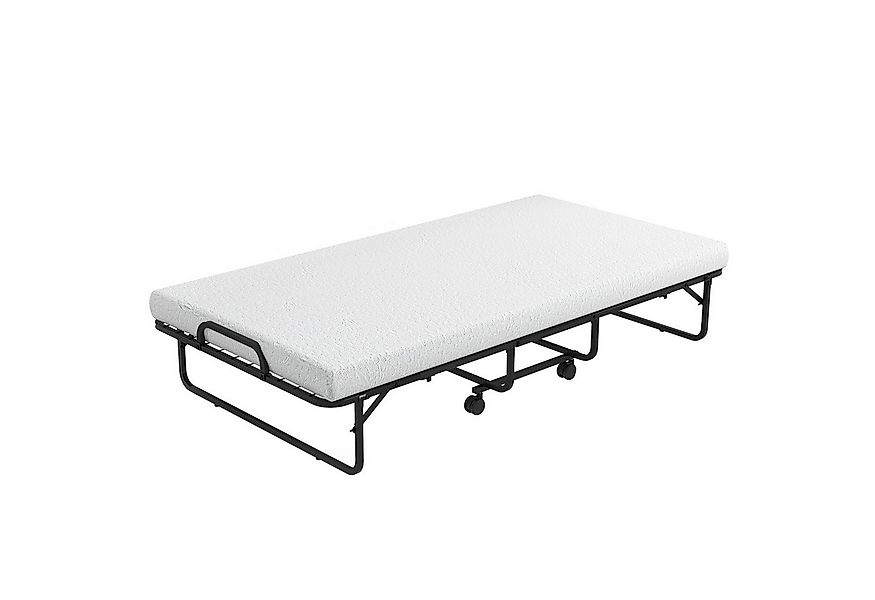 COSTWAY Gästebett klappbar, 191 x 96cm, Schaumstoffmatratze, Rollen, 180kg günstig online kaufen