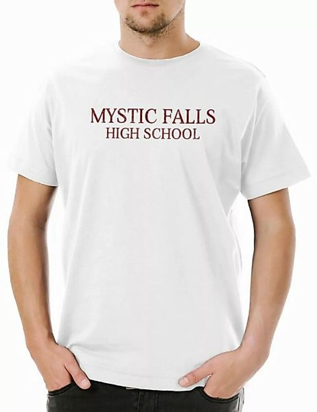 Urban Backwoods Print-Shirt Mystic Falls High School Herren T-Shirt Vampire günstig online kaufen