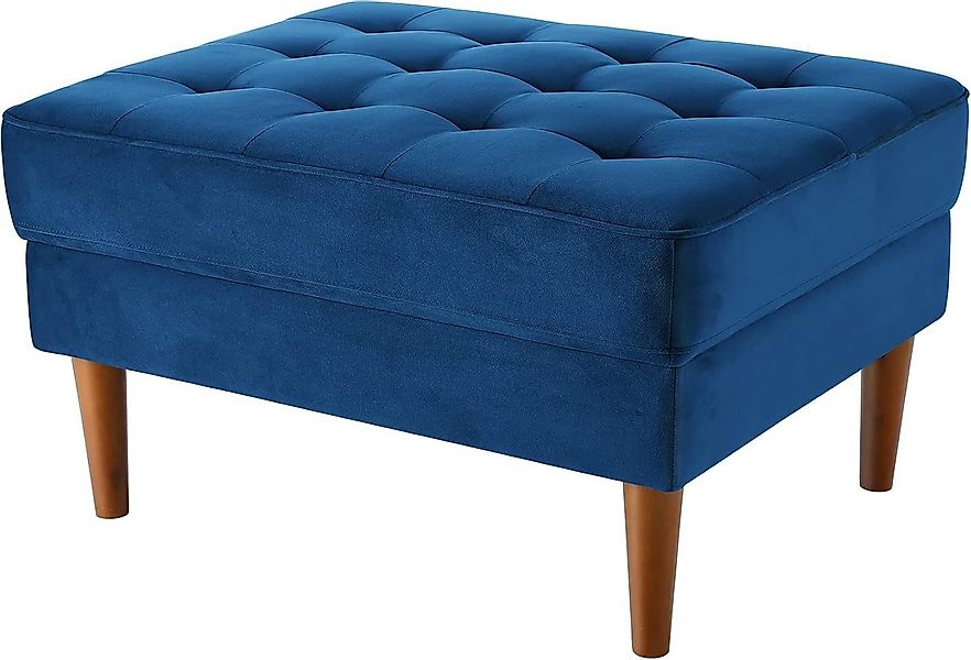 Vesgantti Ottomane Großer Ottoman, getufteter Samt-Hocker, Blau günstig online kaufen