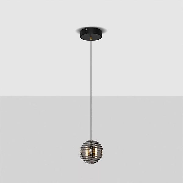 LED Pendelleuchte Las in Schwarz-transparent und Gold 13W 1526lm günstig online kaufen