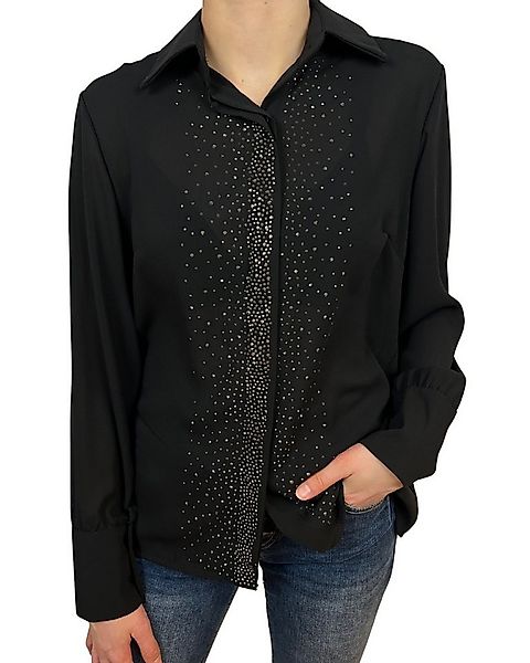 ITALY VIBES Langarmbluse SARA - Elegante Bluse mit Strassbesatz - ONE SIZE günstig online kaufen
