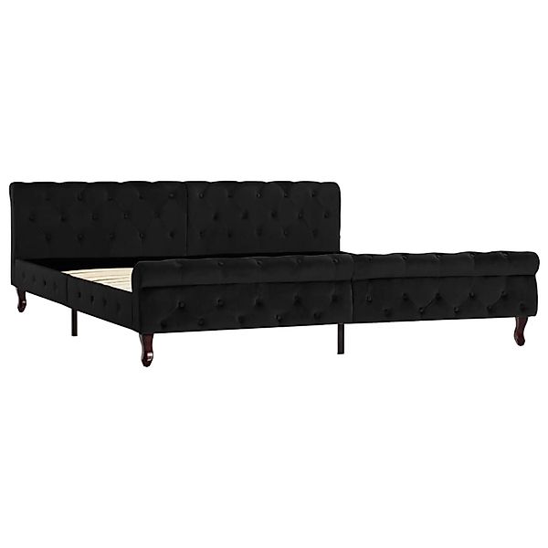 Bettgestell Schwarz Samt 200 X 200 Cm günstig online kaufen