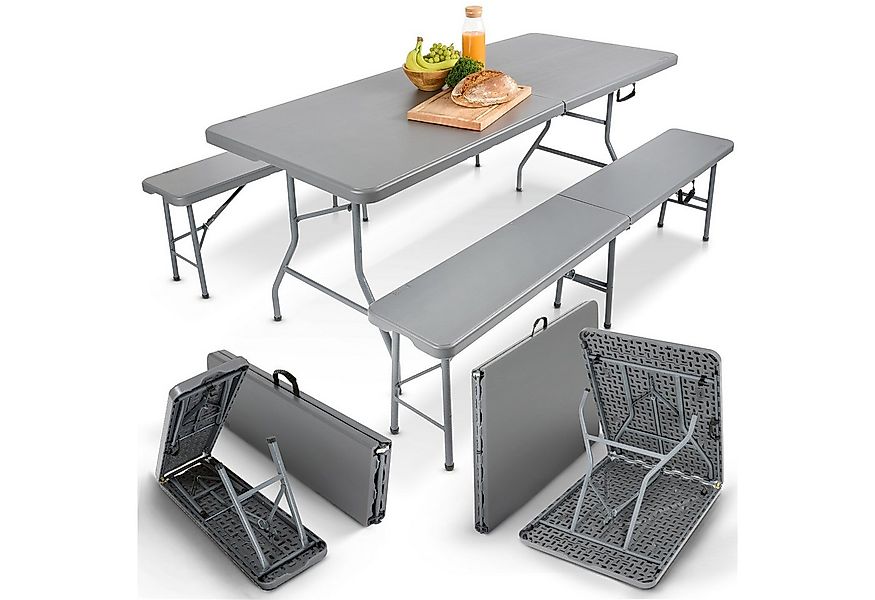 Arebos Bierzeltgarnitur Festzeltgarnitur, Biertisch Set, klappbar Campingti günstig online kaufen