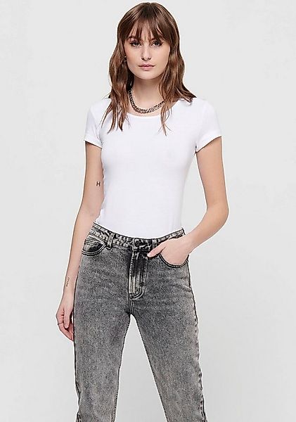 ONLY Rundhalsshirt "ONLLIVE – Rundhalsshirt mit figurbetonter Silhouette" s günstig online kaufen