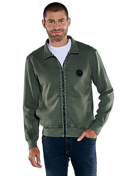 Engbers Sweatjacke engbers Herren Sweatjacke strukturiert, Khaki günstig online kaufen