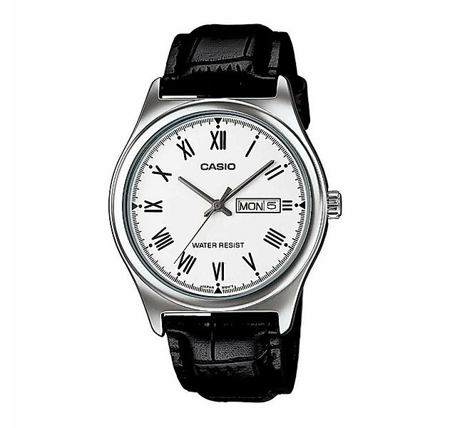 CASIO Luxusuhr Herren Analog Quarz (Japanisch) Uhr mit Leder Armband günstig online kaufen