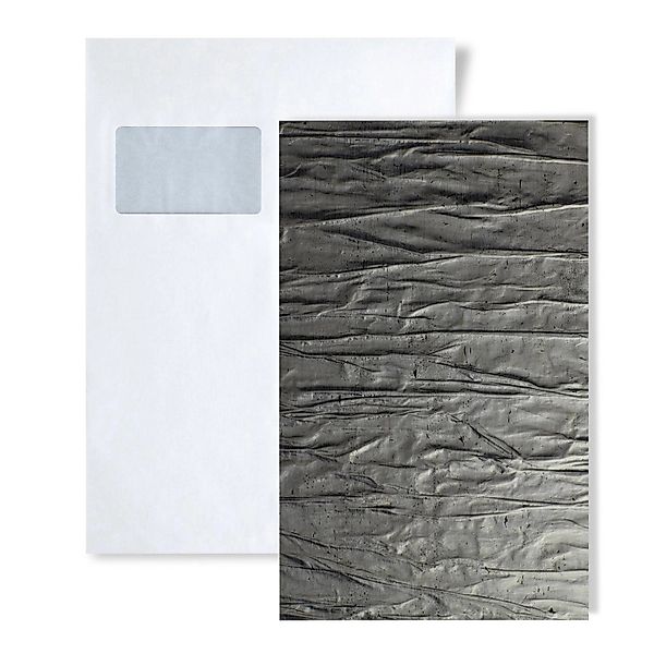 Wallface 1 MUSTERSTÜCK S-19523 DIN A5 Wandpaneel Muster CRASHED OLD PLATIN günstig online kaufen