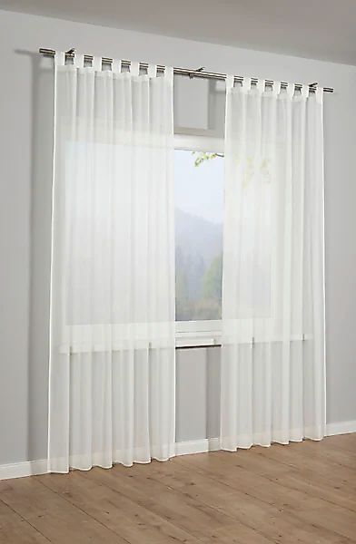 Gardine »Schal Voile Uni«, (1 St.), mit Schlaufen günstig online kaufen