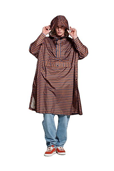Rainkiss Regenponcho Breton Brown Blue günstig online kaufen
