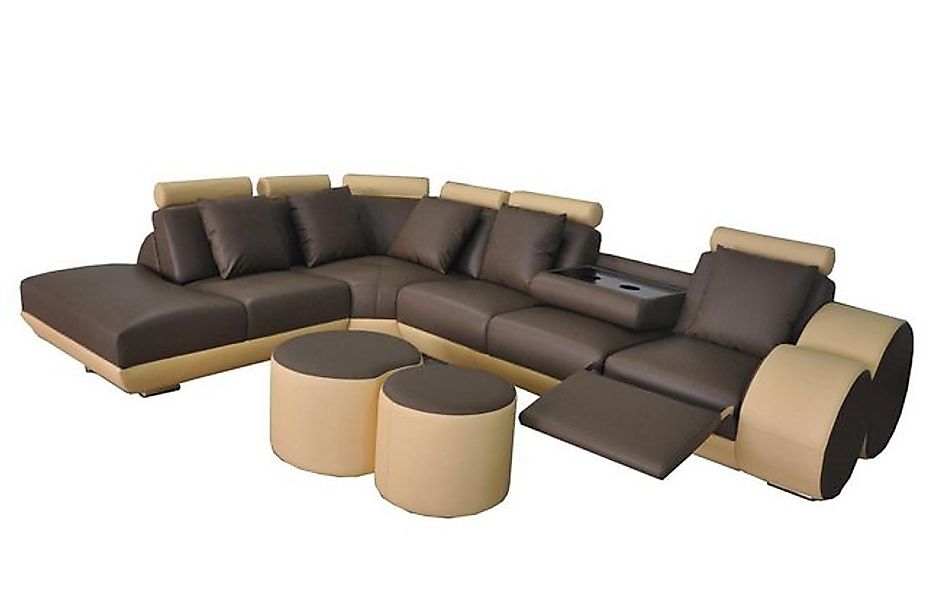 JVmoebel Sofa XXL Couch Big Eck Sofa Leder Eck Garnitur Ecke Landschaft Pol günstig online kaufen