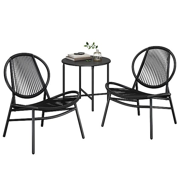 SONGMICS Gartenlounge-Set, (3-tlg., 2 Stühle, 1 günstig online kaufen