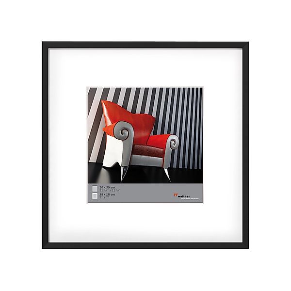walther design Chair Aluminium Bilderrahmen Schwarz 20x20 cm AJ220B günstig online kaufen