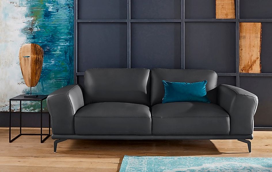 W.SCHILLIG 2,5-Sitzer »montanaa« mit Metallfüßen in Schwarz pulverbeschicht günstig online kaufen