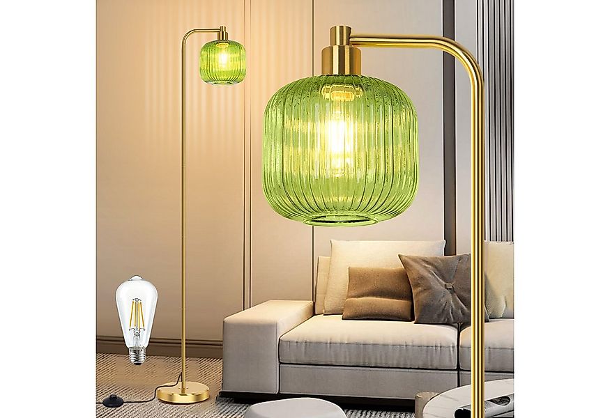MUPOO Stehlampe Glas Kristall Stehlampe mit Glühbirne,Modern Stehleuchte Wo günstig online kaufen