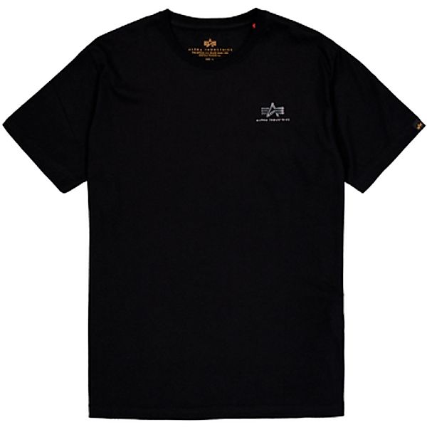 Alpha Industries  T-Shirts & Poloshirts Basic T-Shirt SL TPU - black/chrome günstig online kaufen