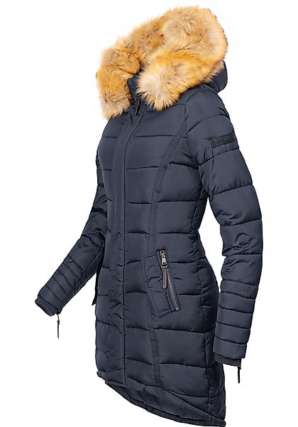 Navahoo Steppmantel "Papaya", hochwertiger Wintermantel m. edlem Fellimitat günstig online kaufen
