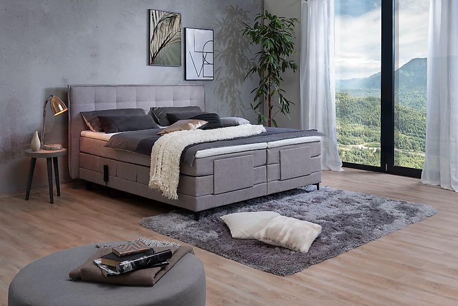 alina Boxspringbett "Edward", 180x200cm, mit motorischer Verstellung, inklu günstig online kaufen