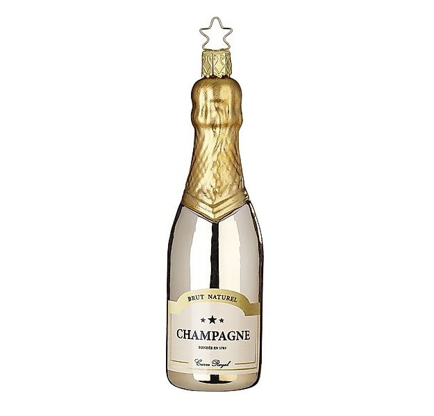 INGE-GLAS® Christbaumschmuck Christbaumschmuck Flasche Champagner Salutatio günstig online kaufen