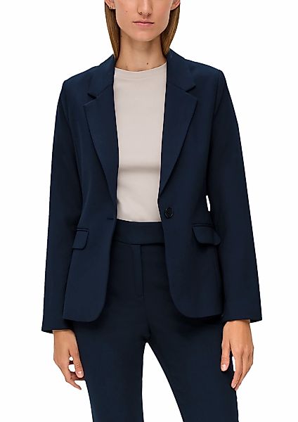 s.Oliver BLACK LABEL Kurzblazer mit Stretch und 1-Knopf-Verschluss günstig online kaufen