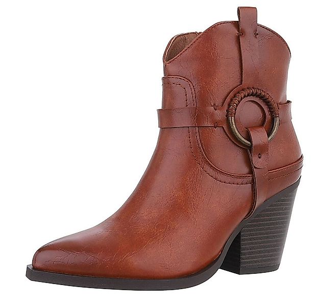 Ital-Design Damen Cowboyboots Western Westernstiefelette (88577593) Blockab günstig online kaufen