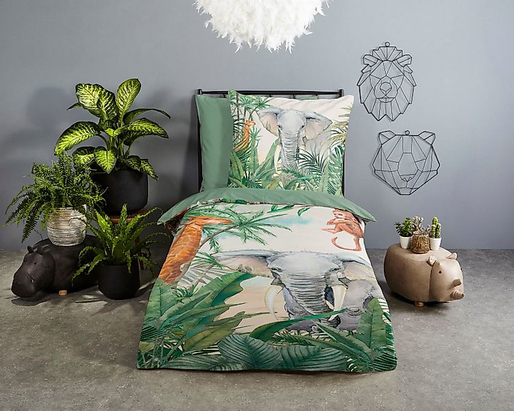 good morning Kinderbettwäsche Jungles, Renforcé, 2 günstig online kaufen