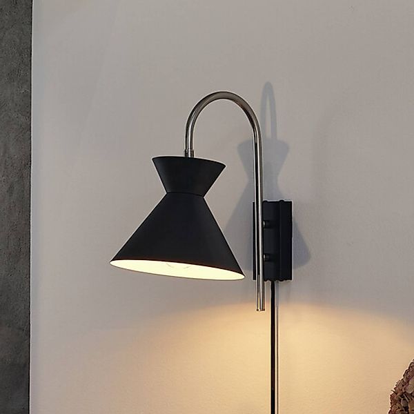 OSRAM Wandleuchte Decor Waist, Stahl, schwarz, E27, Stecker günstig online kaufen