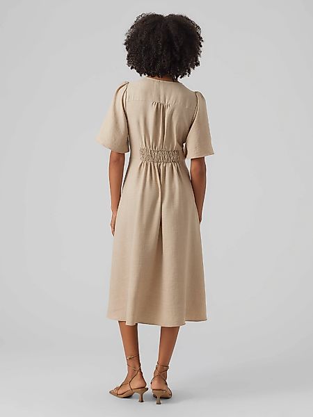 Vero Moda Midikleid "VMMELANEY 2/4 BLK DRESS WVN NOOS", Sommerkleid günstig online kaufen