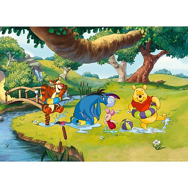 Disney Poster Pu Der Bär Grün Gelb und Blau 160 x 110 cm 600653 günstig online kaufen