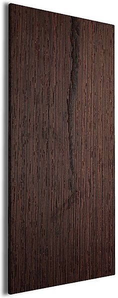 Wallario Leinwandbild, Holz-Optik Textur dunkelbraunes Holz, günstig online kaufen