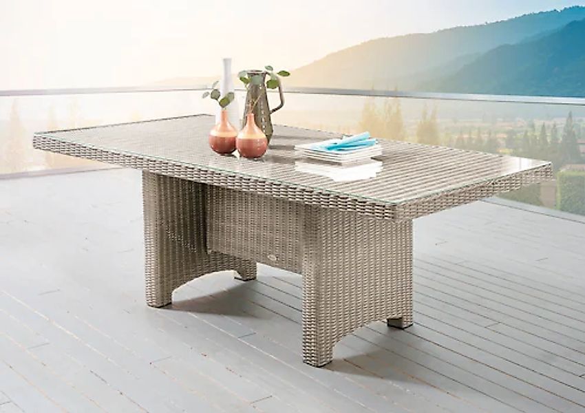 Destiny Gartentisch »LUNA«, (200x75x100cm), Aluminium, Polyrattan günstig online kaufen
