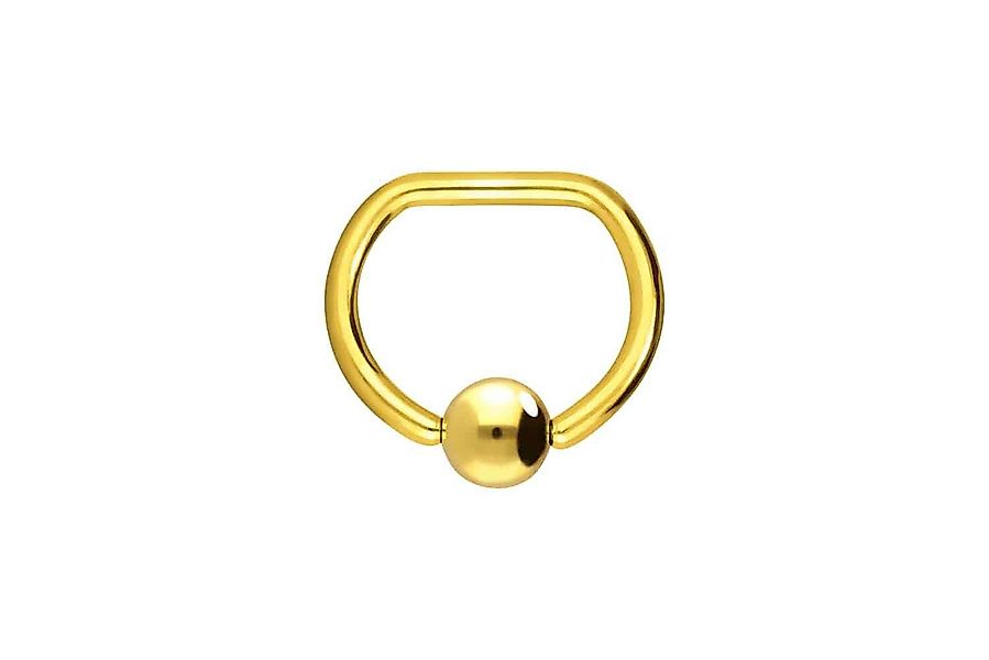 PIERCINGLINE Nasenpiercing Chirurgenstahl Klemmkugelring D-FORM (Klemm-Ring günstig online kaufen