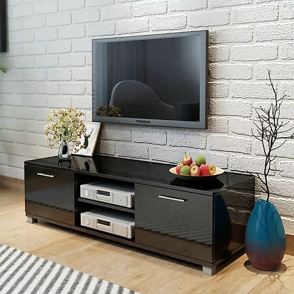 Tv-schrank Hochglanz-schwarz 120×40,3×34,7 Cm günstig online kaufen