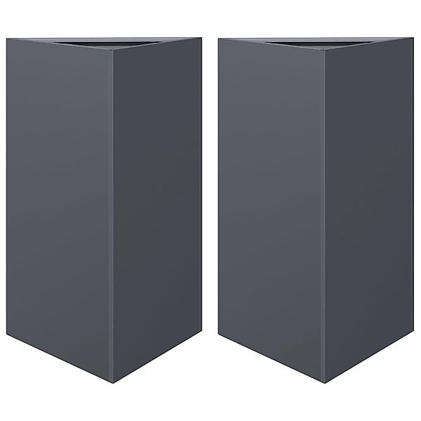 vidaXL Blumentopf Pflanzkübel 2 Stk. Anthrazit günstig online kaufen