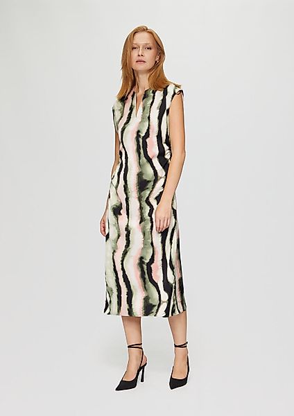 s.Oliver Maxikleid Kleid Midi-Satinkleid mit V-Ausschnitt günstig online kaufen