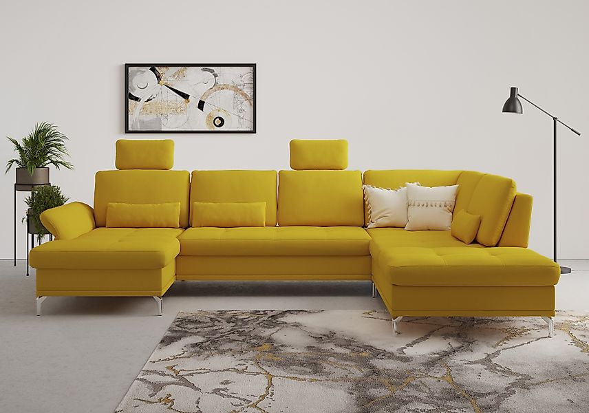 Home affaire Wohnlandschaft »Palm Beach U-Form« Federkern, mit Sitztiefenve günstig online kaufen