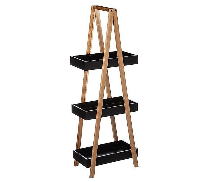 5five Simply Smart Badregal NATUREO, mit schwarzen Ablagen günstig online kaufen