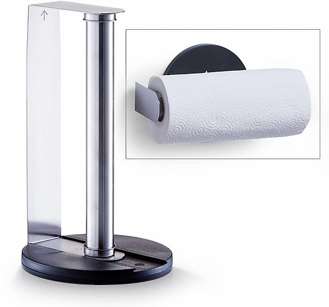 Zeller Present Küchenrollenhalter Edelstahl/Kunststoff-Kombination günstig online kaufen