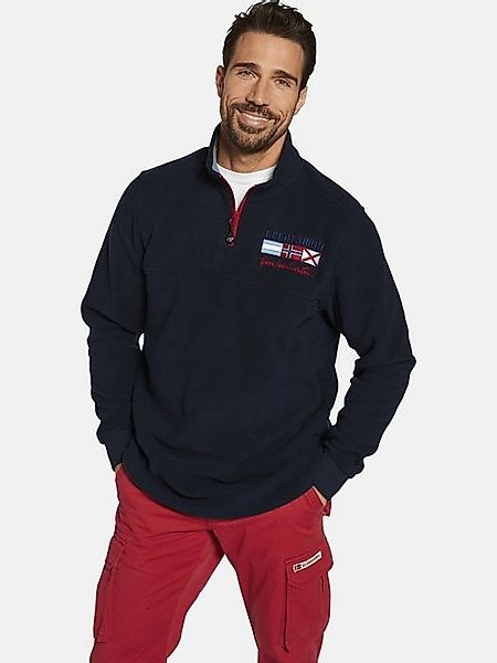 Jan Vanderstorm Fleecepullover SIETSE mit Flaggen-Motiv günstig online kaufen