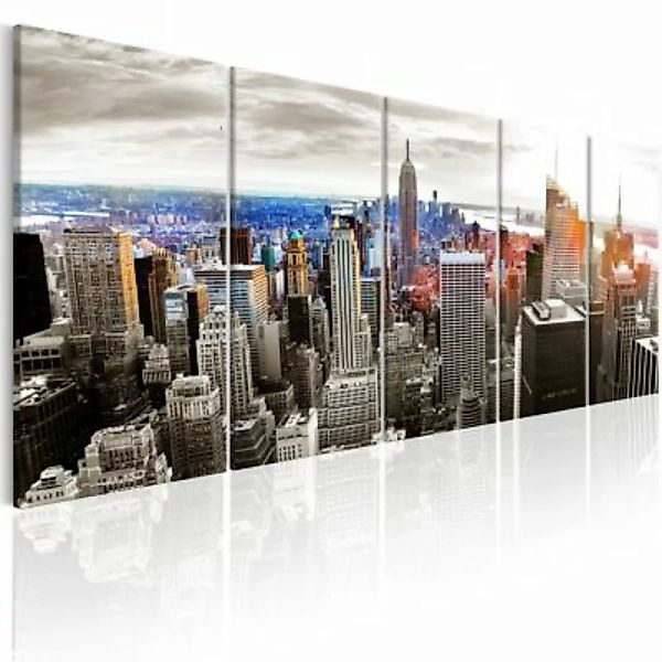 artgeist Wandbild New York: Grey Tower Blocks mehrfarbig Gr. 200 x 80 günstig online kaufen
