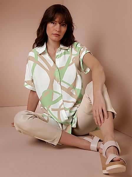 creation L Klassische Bluse Lyocell-Longbluse Kurzarm günstig online kaufen