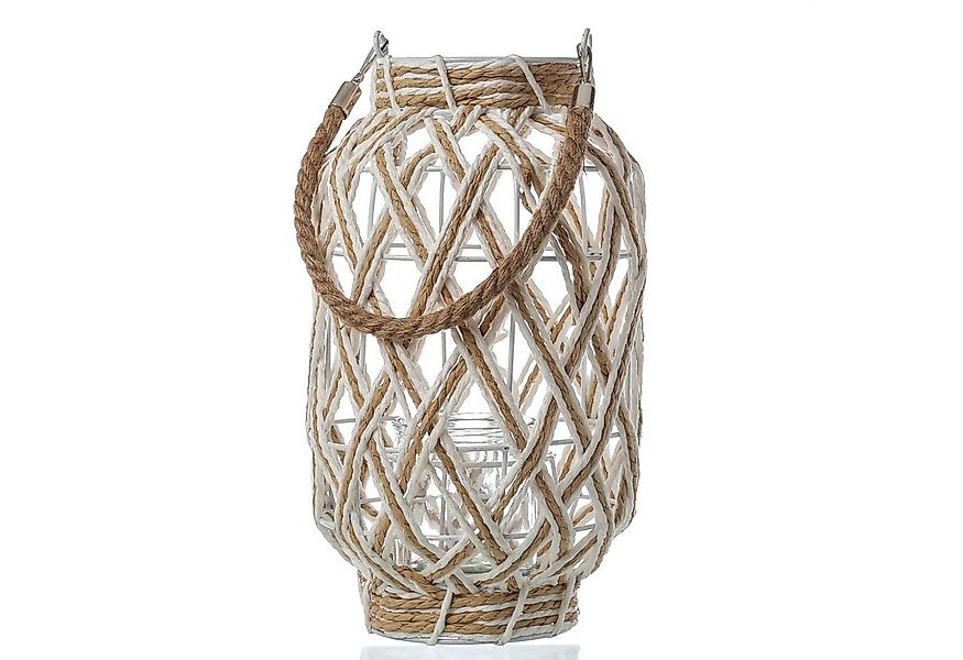 MARELIDA Windlicht Laterne mit Glaseinsatz Juteiseil maritime Dekoration 30 günstig online kaufen