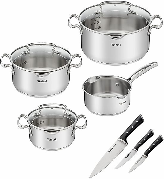 Tefal Topf-Set »G719S7_K2323S74 Duetto+ Ice Force«, Edelstahl, (Set, 10 tlg günstig online kaufen