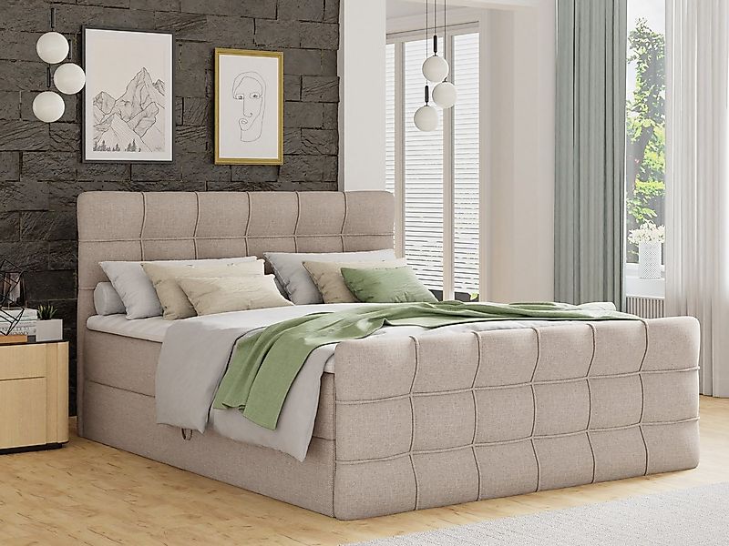 Sofnet Boxbett Best Lux (mit zwei Bettkästen, Bonell-Matratze und Topper), günstig online kaufen