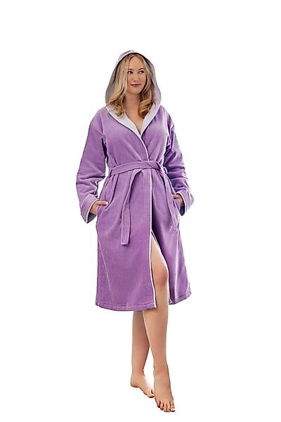 KLASBROOK Damenbademantel Lina, Kapuze, mit Kapuze günstig online kaufen