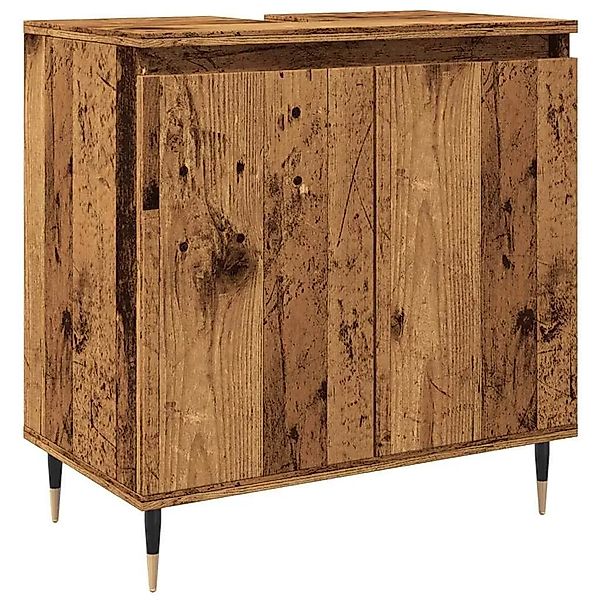 vidaXL Badschrank Altholz-Optik 58x33x60 cm Holzwerkstoff 857214 günstig online kaufen