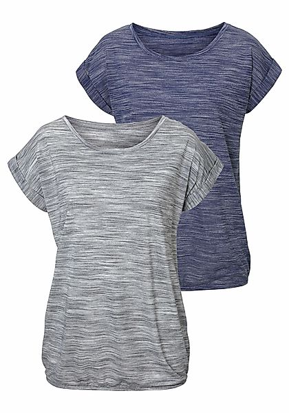 Beachtime Kurzarmshirt mit Struktureffekt (2er-Pack) aus günstig online kaufen