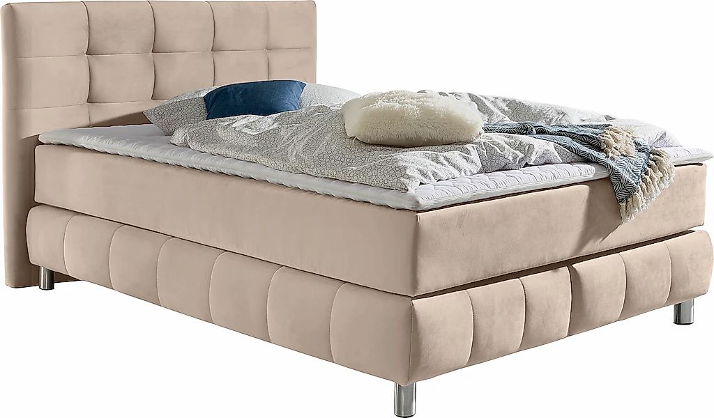 andas Boxspringbett "Salo", incl. Topper, 6 Breiten, 2 Härtegrade, TFK auch günstig online kaufen