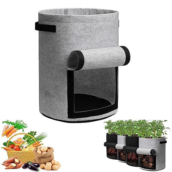 Jibenhome Blumentopf Kartoffel-Pflanzsack, Pflanzbeutel mit Klappe, günstig online kaufen