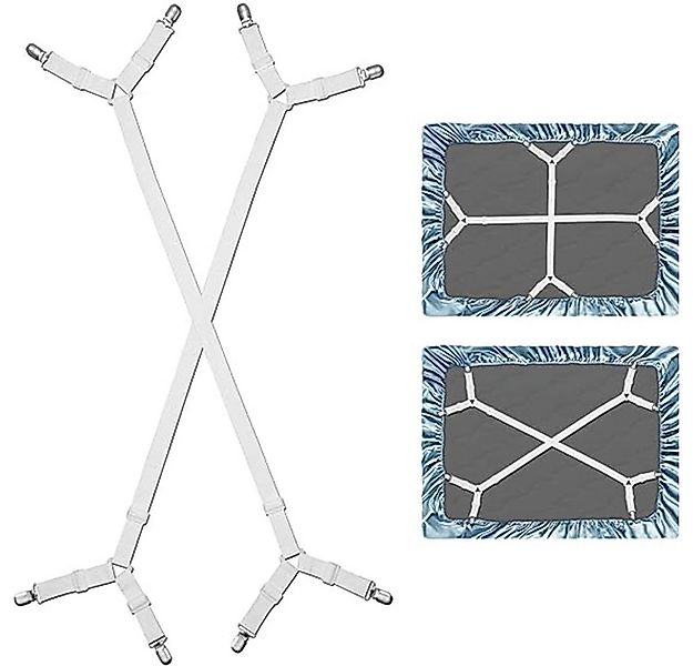 FELIXLEO Spannbettlaken Bettlakenspanner verstellbares Gummiband mit Metall günstig online kaufen